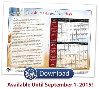Feasts of the Bible Calendar (Includes Jewish New Year and the Day of ...